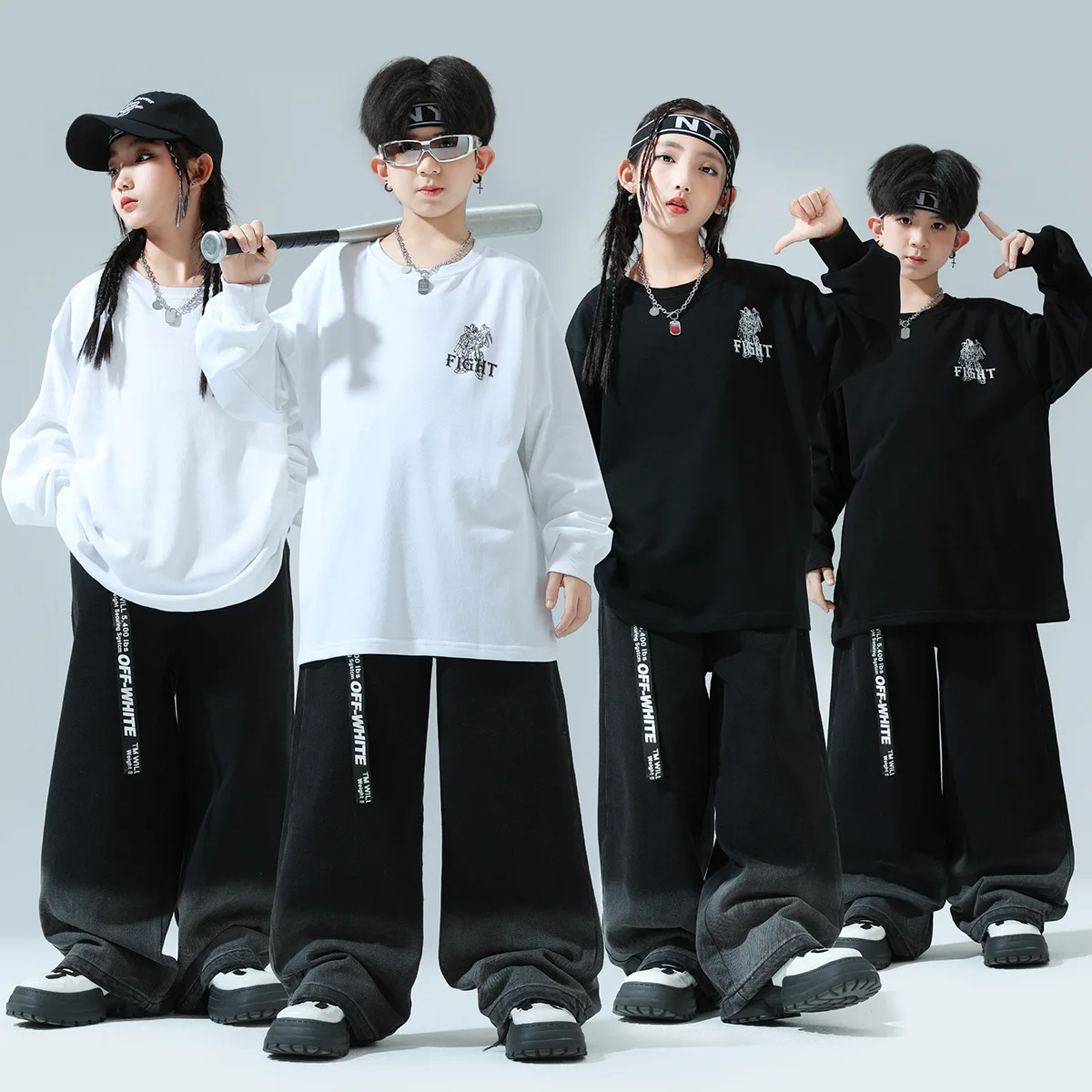 

Ballroom Dancing Costumes Competition Show Hip Hop Dancewear Children Jazz Dance Clothes 4 Girls Boys Street Wear Shirt Pants