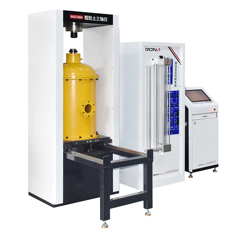 Microcomputer controlled coarse grained soil triaxial testing machine servo pump controlled shear tester compression