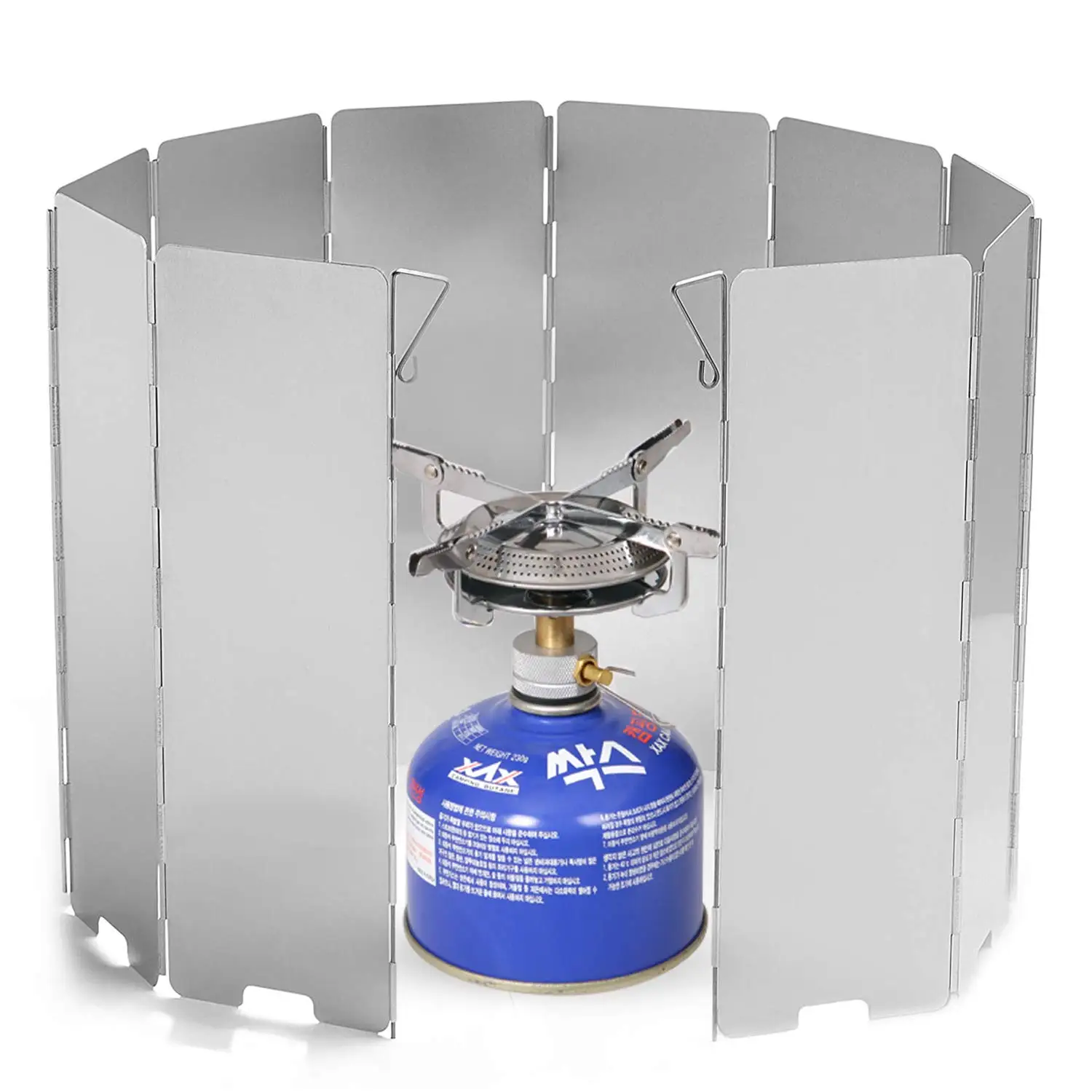 

8/10/12/16 Plates Gas Stove Wind Shield Outdoor Camping Picnic Cooking Burner Windproof Screen Aluminum Alloy Wind Screen