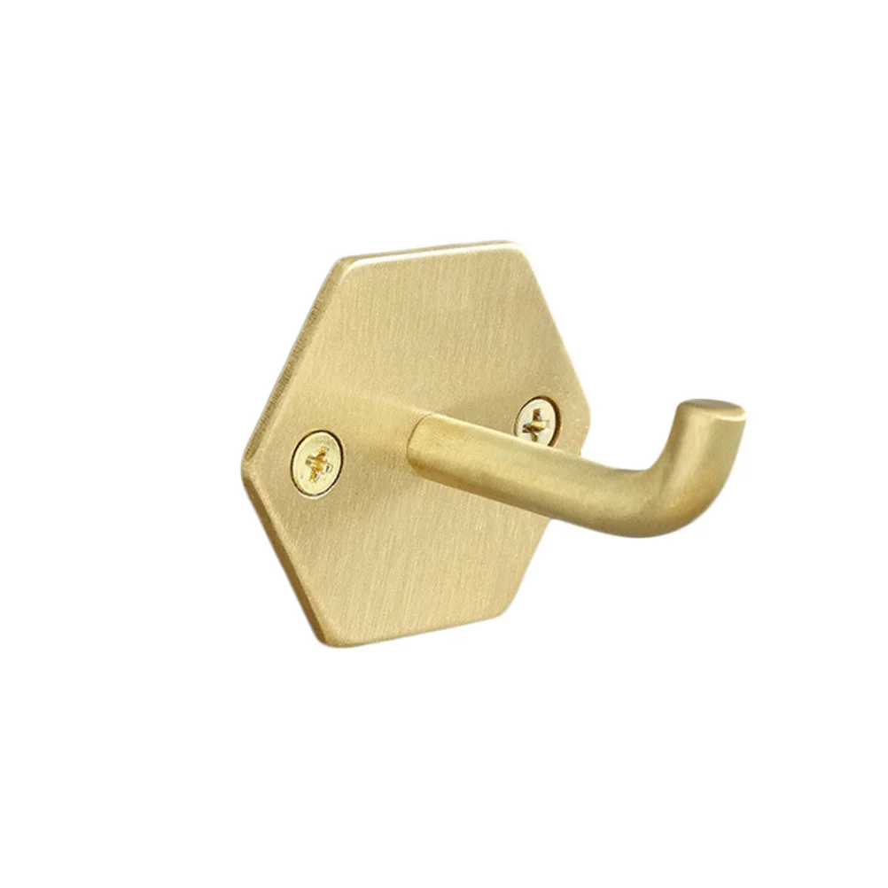 

Multifunctional Brass Hook Sturdy Hold Rustproof for Home Entryway Bedrooms Hallways Organizing Essentials Wall Hooks
