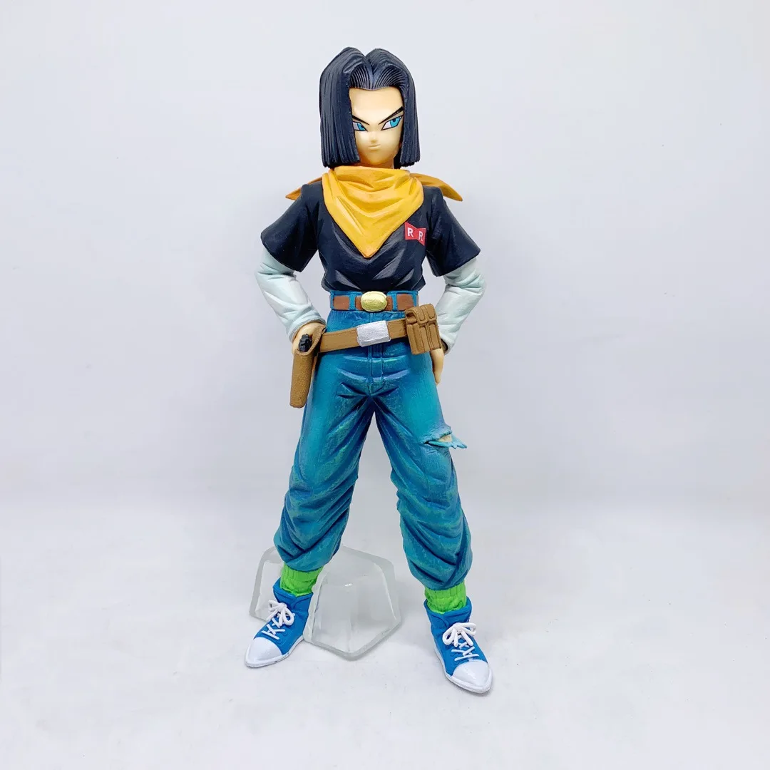 Figurines d'action en PVC Anime Dragon Ball Z, jouets modèles de Collection pour enfants, cadeaux de noël, Android 17, 18, 25cm