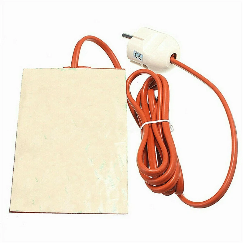 220V 250W Car Engine Oil Pan Sump Tank Heater Pad 250W Silicone Oil Heating Pad Engine Oil Tank Wear Protect EU Plug