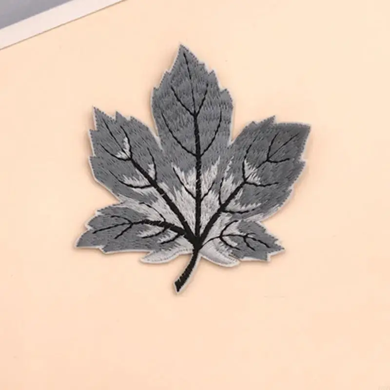 P88B 9 Piece Multicolor Maple Leaf Sew/Iron On Appliques Embroidery Patches for Clothing Art Crafts DIY Badge Stickers Decor for