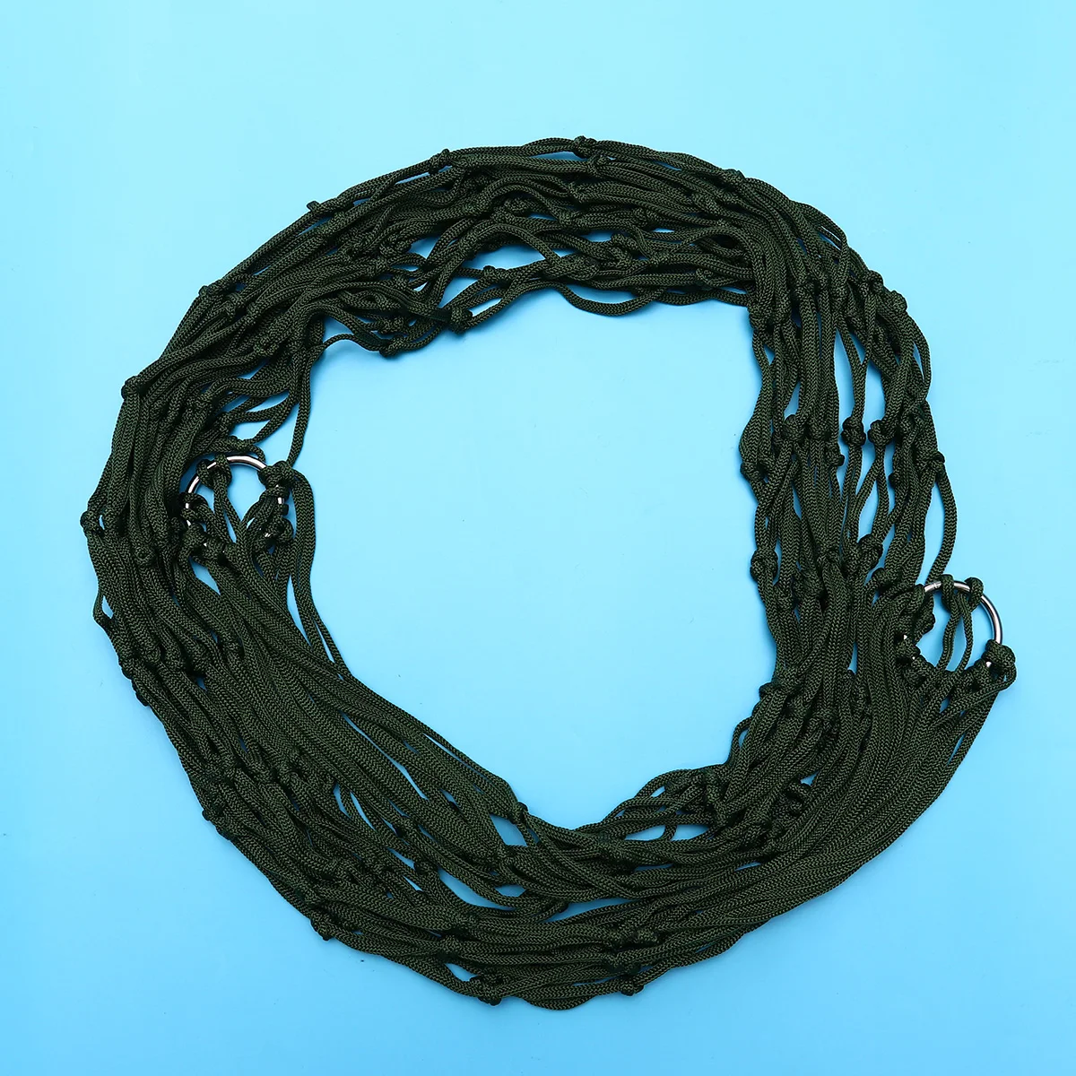 

1Pcs Army Green Camping Hammock Durable Lightweight Easy to Fix for Outdoor Adventures Hiking Traveling Rope Hammock