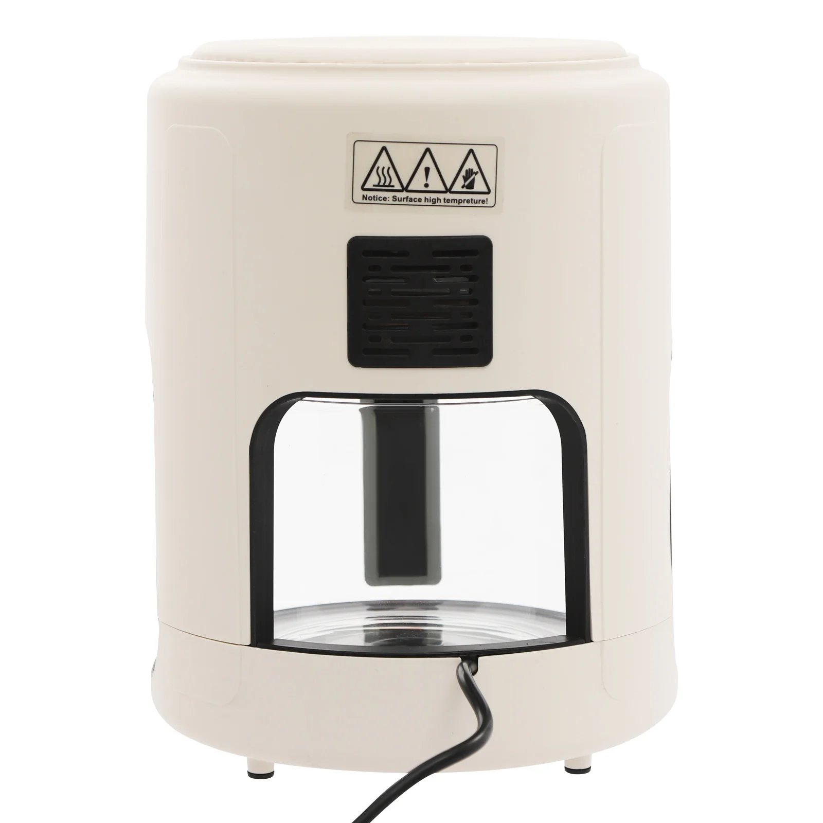 Air Fryer White LCD Display, 4.2L Capacity, 1200W High Power, Borosilicate Glass Chamber, 8 Cooking Programs, US 110V Kitchen Appliance