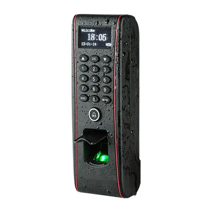 Zk software TF1700 IP65 Waterproof Outdoor Door Lock Smart Biometric Fingerprint time attendance Access Control