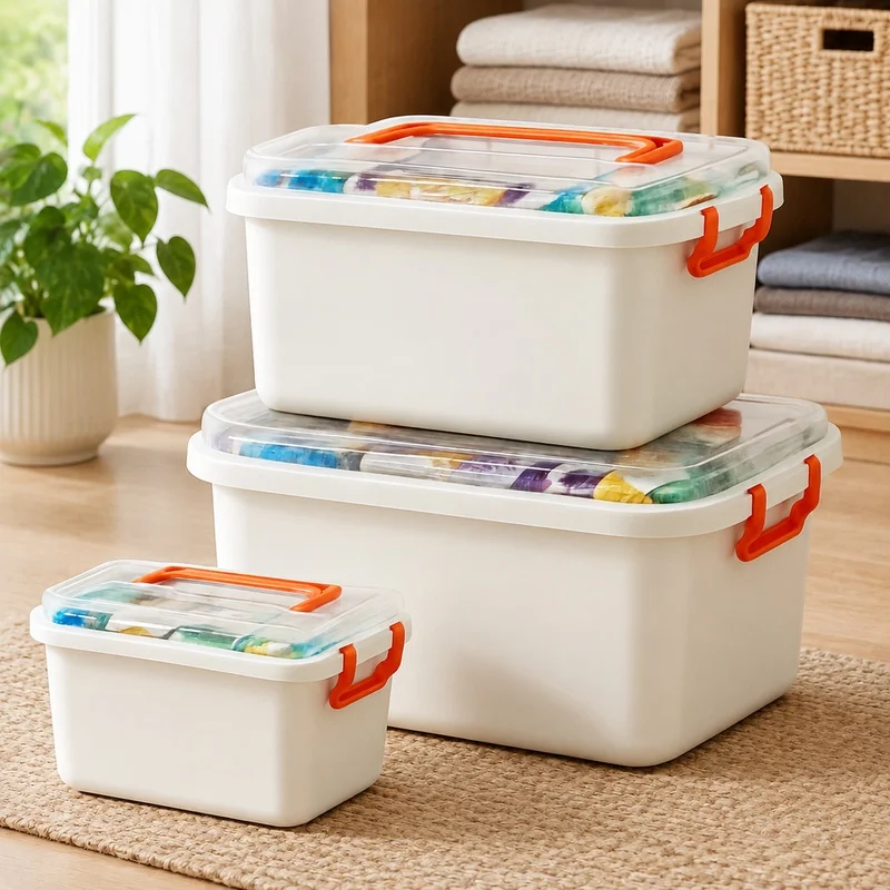 Compact Medical Storage Box with Multiple Layers for Emergency and First Aid Use, Large Capacity Medicine Organizer for Home