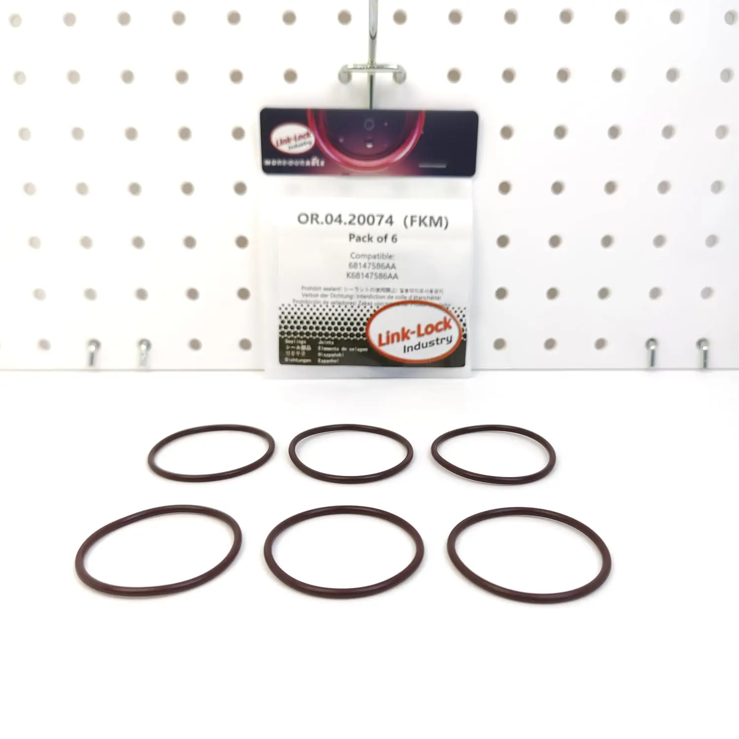 LINK-LOCK 6PCS OR.04.20074 FKM Viton Sealing O-Ring Kit of Water Pump 68147586AA K68147586AA for CHRYSLER for JEEP