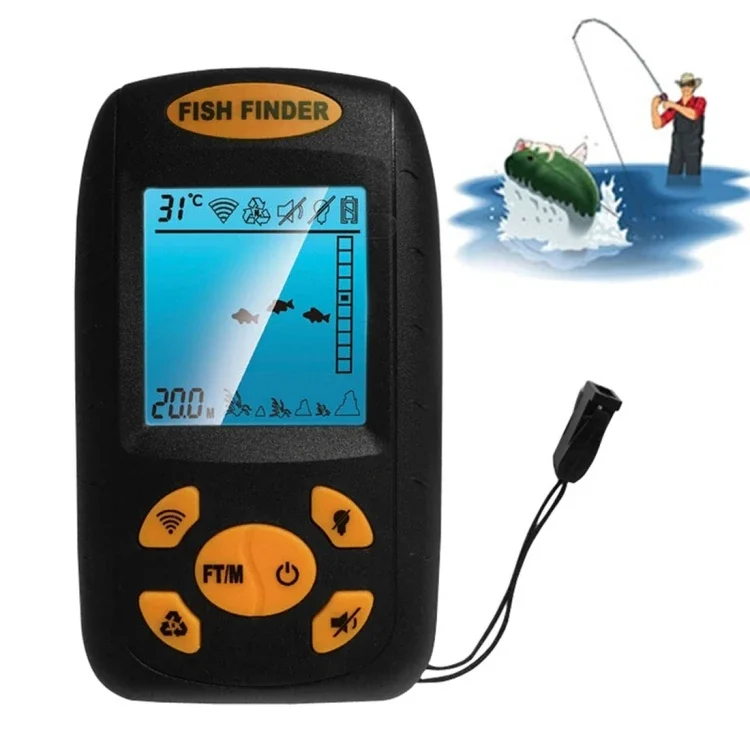 

Manufacturers Selling Portable Ultrasonic Fish Finder Water Depth & Temperature Fishfinder with Wired Sonar Sensor Transducer