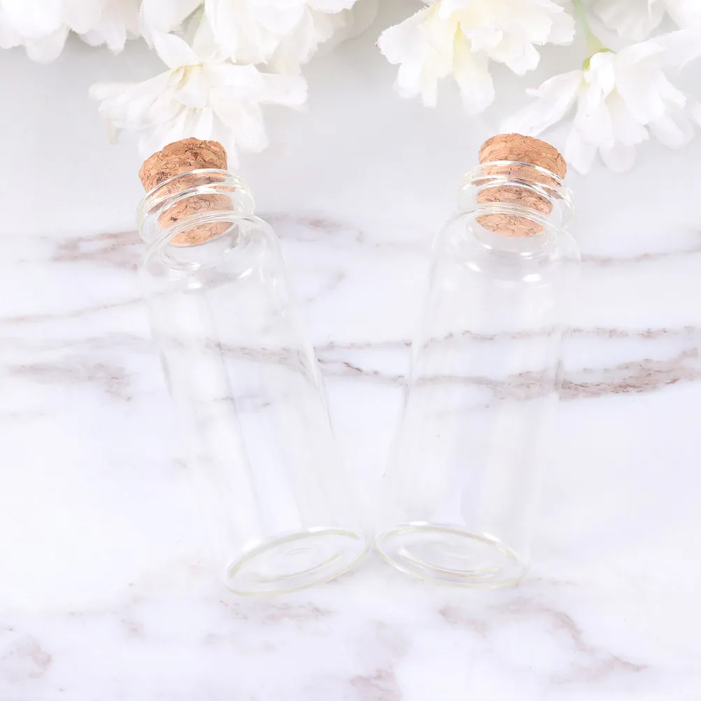 24Pcs Cork Glass Bottle Set Mini Tiny Clear Empty Bottles for Storage Wishing Drifting Wedding Decor Mini Glass Bottle