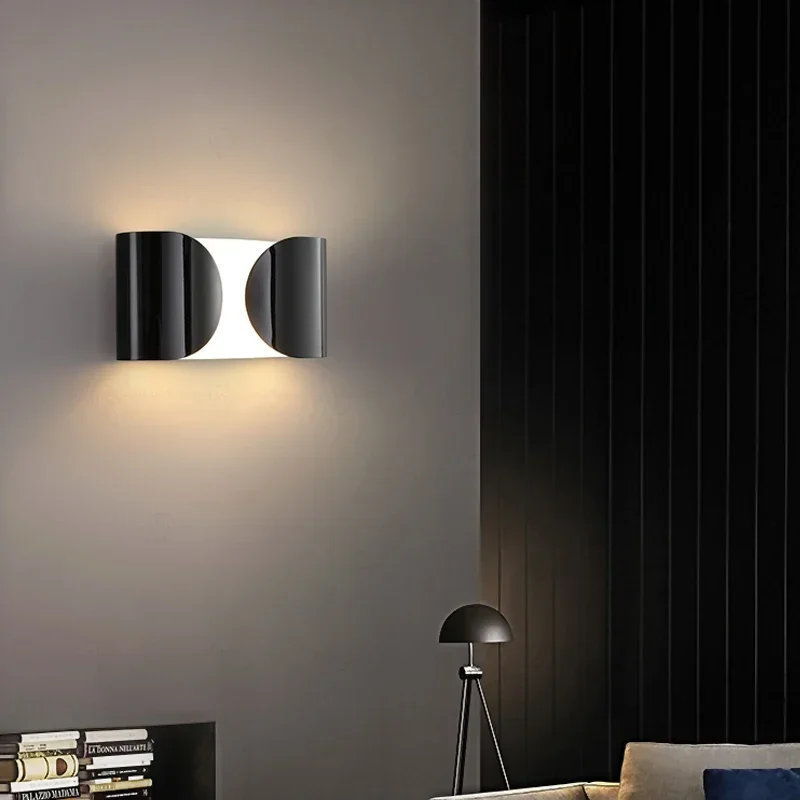 Italian Foglio Wall Lamp Metal Sconce Light for Bedroom Living Room Bathroom