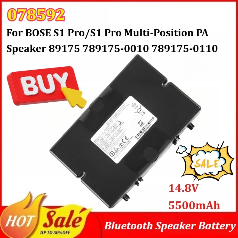 

078592 14.8V 5500mAh Bluetooth Speaker Battery for BOSE S1 Pro/S1 Pro Multi-Position PA Speaker 89175 789175-0010 789175-0110