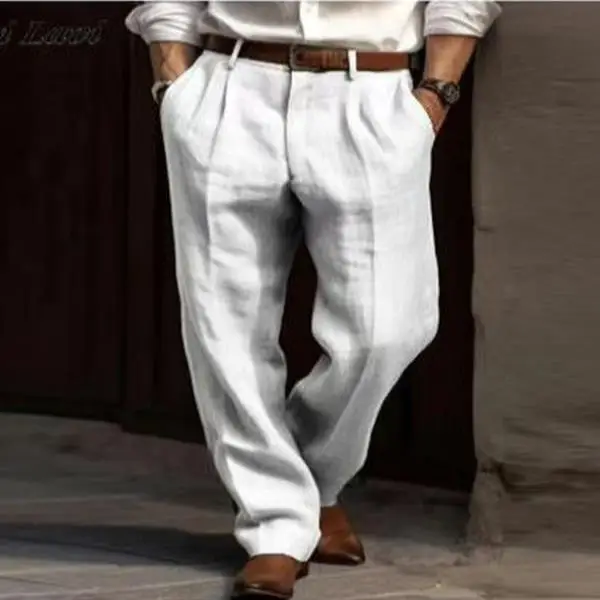 

Bla Casual Pants for Men Slim Fit Long Trousers High Waist Straight Leg Men's Faion Korean Sle Neutral High Quali Mat...
