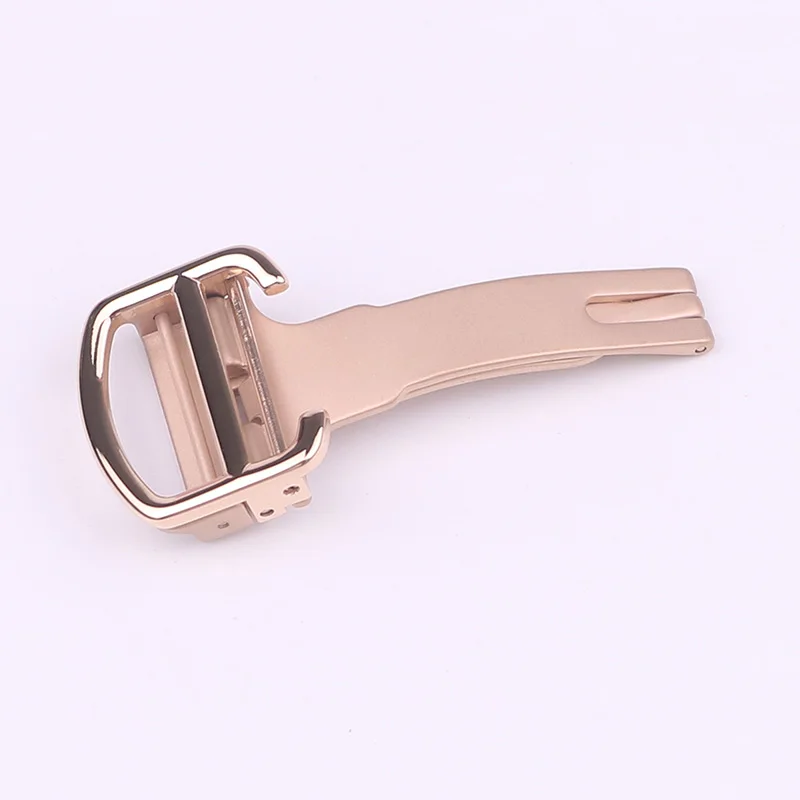 

XIANERSHANG Top C-artier Belt Buckle Long Sandblasting 316 Stainless Steel Folding Buckle 14MM 16MM 18MM Clasp Watch Accessories