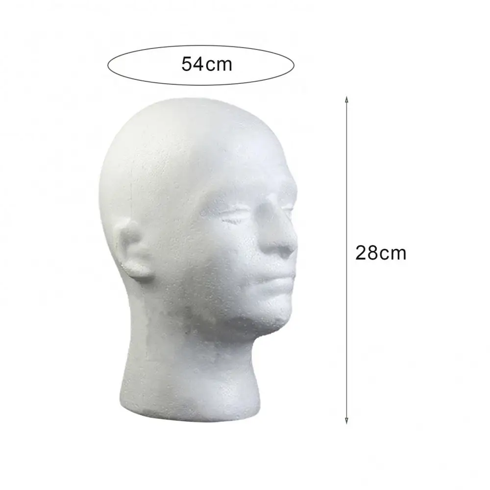 Black Foam Mannequin Hair Head Male Flocking Head Model Glasses Headset Wig Display Stand Tool Mannequin Hairdresser Makeup Tool