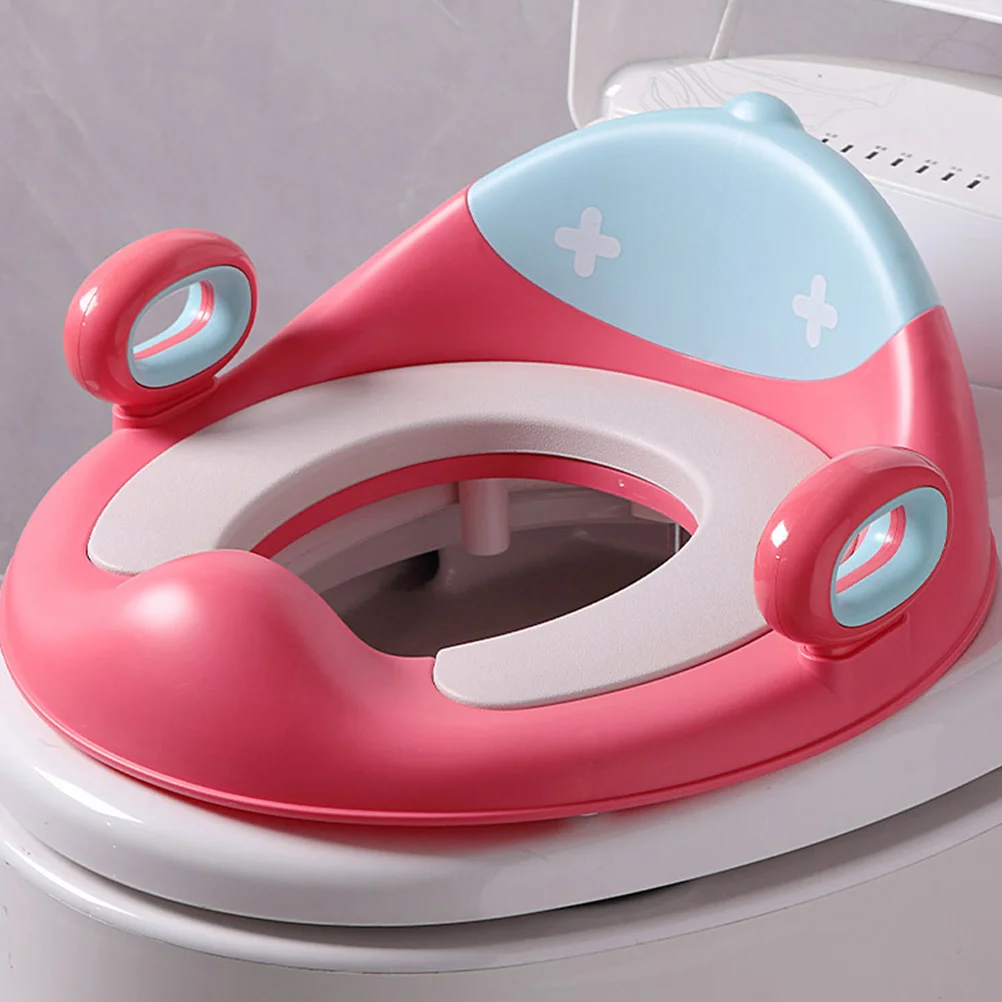 Kindertoilet Anti-spat met veiligheidshandvatten Afneembare zindelijkheidstrainingszitje voor peuters Babytoiletpad Opvouwbare peuter