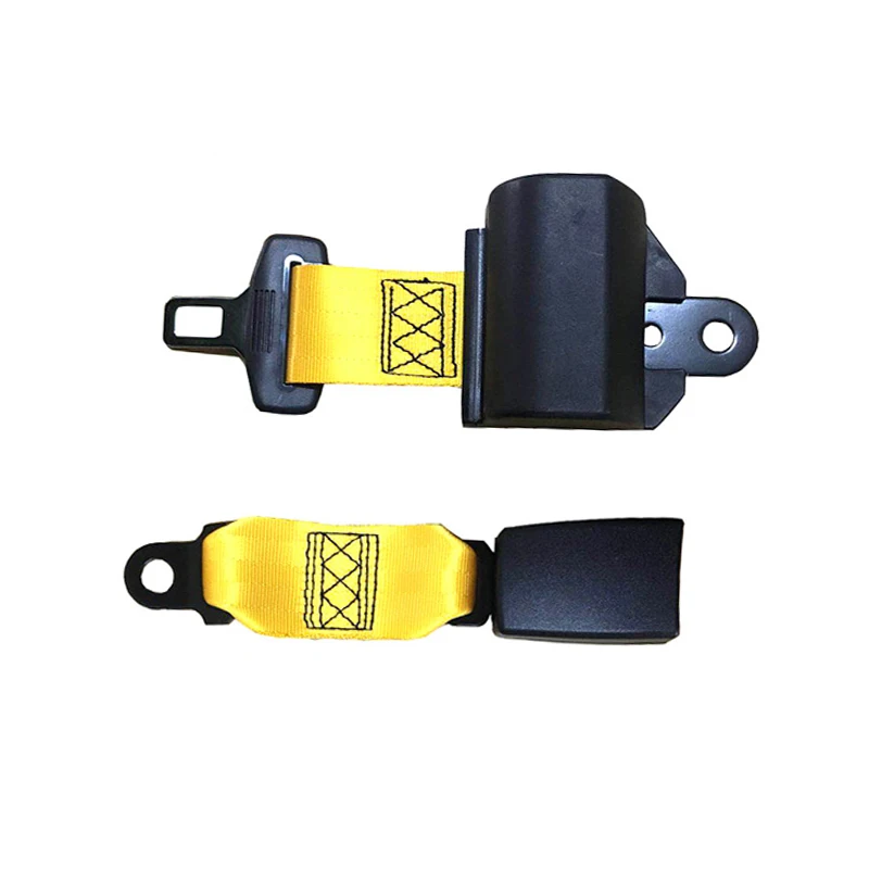 Red Yellow color seat belt  retractable 2 point safety Lap belt  bus seat safety belt for school waist  belt  auto accessories