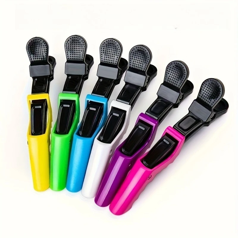 Professional Alligator Hair Clips Salon Hair Sectioning Clamps Non-slip Teeth Design Plastic Barber Hairdressing Styling Clips
