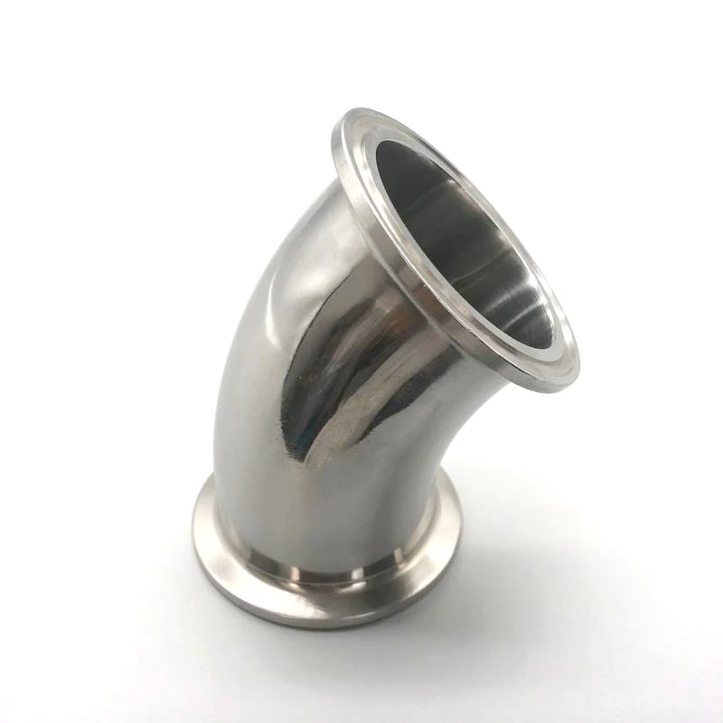 3/4"1"2"4" OD19/25/38/51/108 Sanitäre Ferrule 50,5mm 45° ° Gradklemm-Winkelrohrverbinder aus Edelstahl SS304 für Heimbrauen – Detail 3
