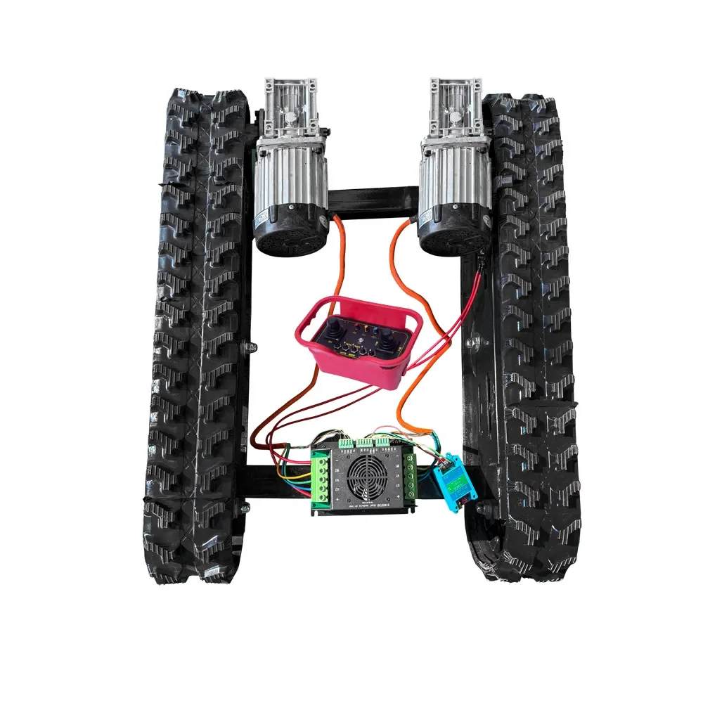 Rubber Track Rescue Vehicle Parts Steel Track Chassis Motor Driven Track Chassis