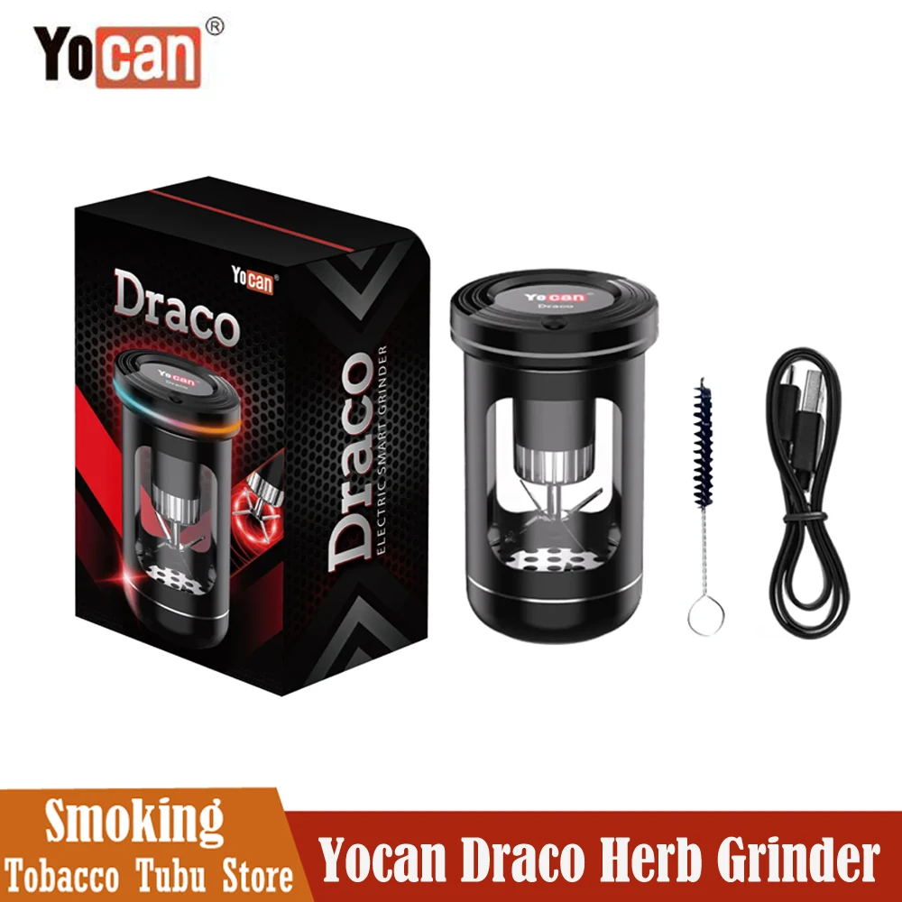 Original Yocan Draco Smart electric grinder 650 mAh Battery USB Type-C Stainless Steel Blade Powerful Herb Grinder Kitchen tools