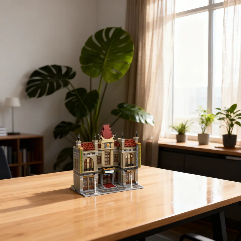 

3486 деталей MOC: Модульная модель китайского кинотеатра, конструктор, игрушка-подарок, креативный коллекционный предмет для демонстрации, премиум-класс