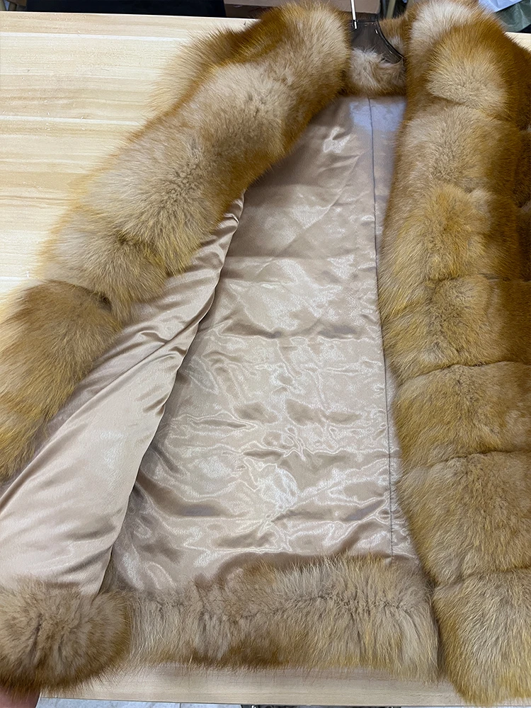 2025 Fashion Autumn Winter Women Real Fox Fur Coat Sleeveless Vest Luxury Natural Fur Waistcoat Female Jackets