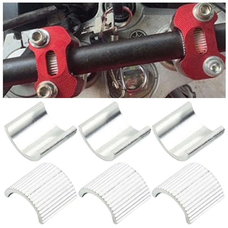 24Pcs 22mm to 28mm Motorcycle Handlebar Riser Clamp Conversion Spacer Aluminum Alloy Handle Bar Clamp Adapter For Motorcycle