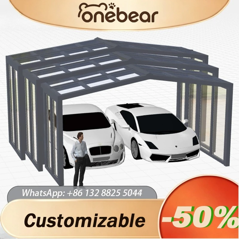 Any Size Custom Rust Proof Aluminum Frame Carport Polycarbonate Panel Roof All Weather Protection Patio Garage Canopy