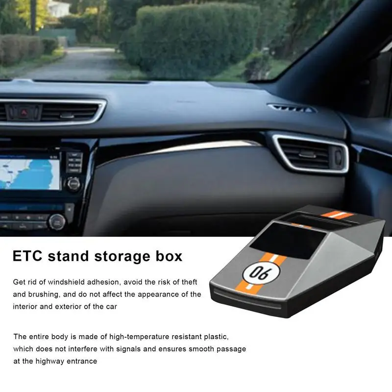 Toll Pass Holder For Car ETC Slide Rail Holder Removable UV Protective Pass Holder For Car SUVs Car Minivans