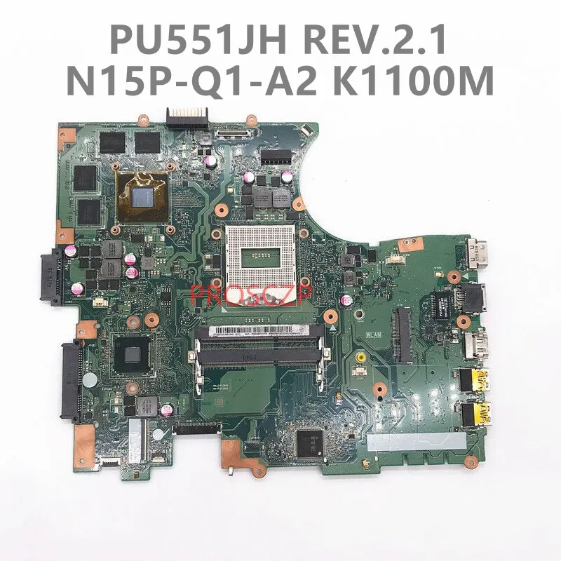 Mainboard For ASUS PU551 PU551J PU551JH REV.2.1 Laptop Motherboard N15P-Q1-A2 K1100M GPU With HM87 100% Full Tested Working Well