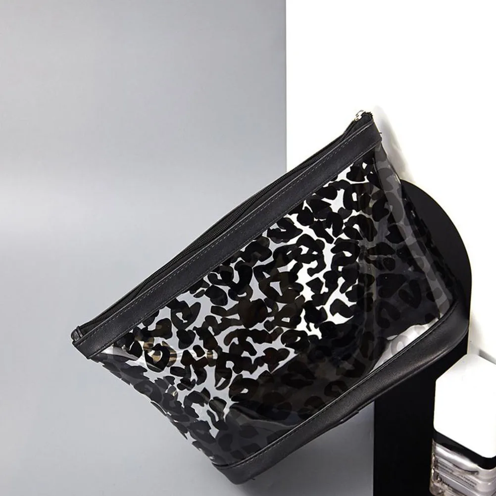 

Leopard Print Makeup Brush ganizer Bag Large Capacity Waterproof Travel Cosmetics Pouch Portable Zipper Storage Toiletry
