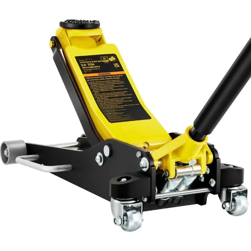 1.5-3 Ton Low Profile , Aluminum and Steel Racing Floor Jack with Dual Pistons Quick Lift Pump for Sport Utility Vehicle