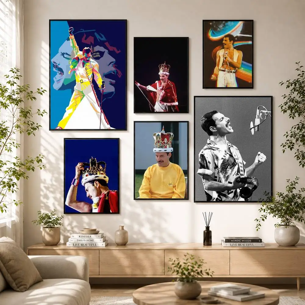 Freddie Mercury Bohemian Rock Poster Versatile HD Waterproof Wall Art Self-Adhesive Decor for Any Space Ideal Gift