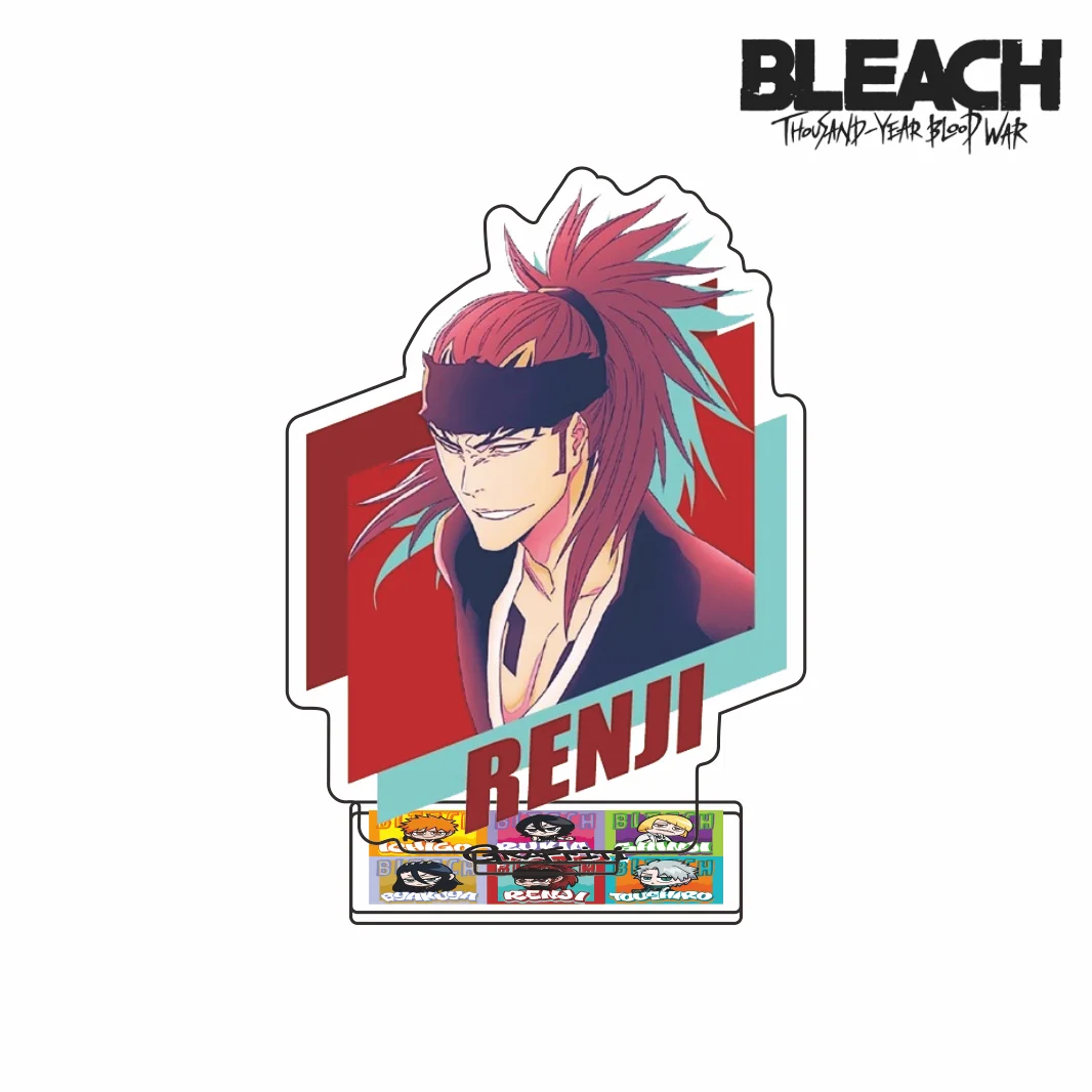 Bleach Thousand‑Year‑Blood‑War Series 2026 New Arrival Acrylic Stand Ichigo Rukia Renji Color‑Block Character Desktop Keychain