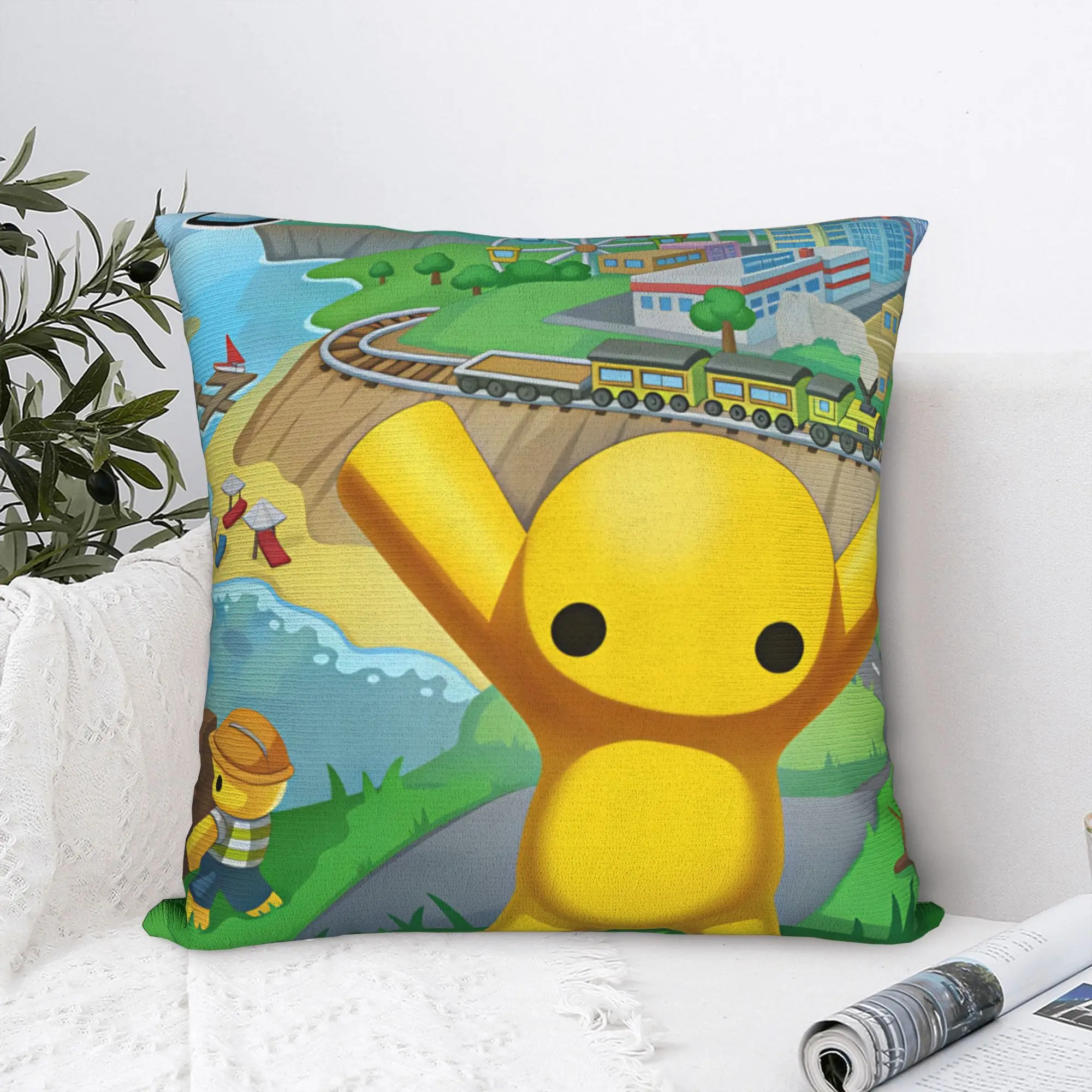 Wobbly Life Swinging Life Pillow Case  Novelty Pillow Cover Graphic Pillowcases For Living Room Bed Chair