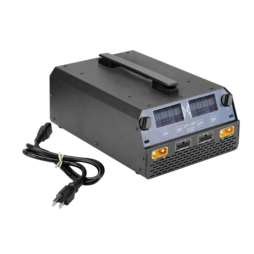 EV-PEAK U4-HP 2400 واط 25A ثنائي القناة شاحن ميزان ذكي/تفريغ ل RC الطائرة بدون طيار يبو/LiHv 6S-14S بطارية التيار المتناوب QC3.0 2500 واط