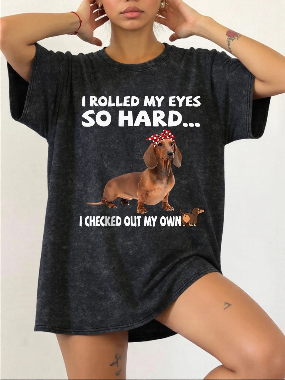 

Промытые футболки с принтом собаки, женские хлопковые топы с короткими рукавами, уличная футболка большого размера с круглым вырезом, летняя удобная одежда