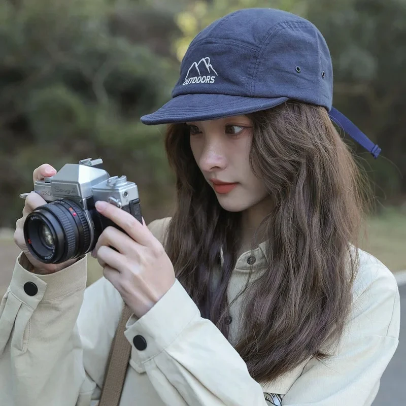 Breathable Short Brim Baseball Cap Male and Female Overalls All-Match Soft Top Hip Hop Peaked Cap Female Soft Brim Fashion Cap