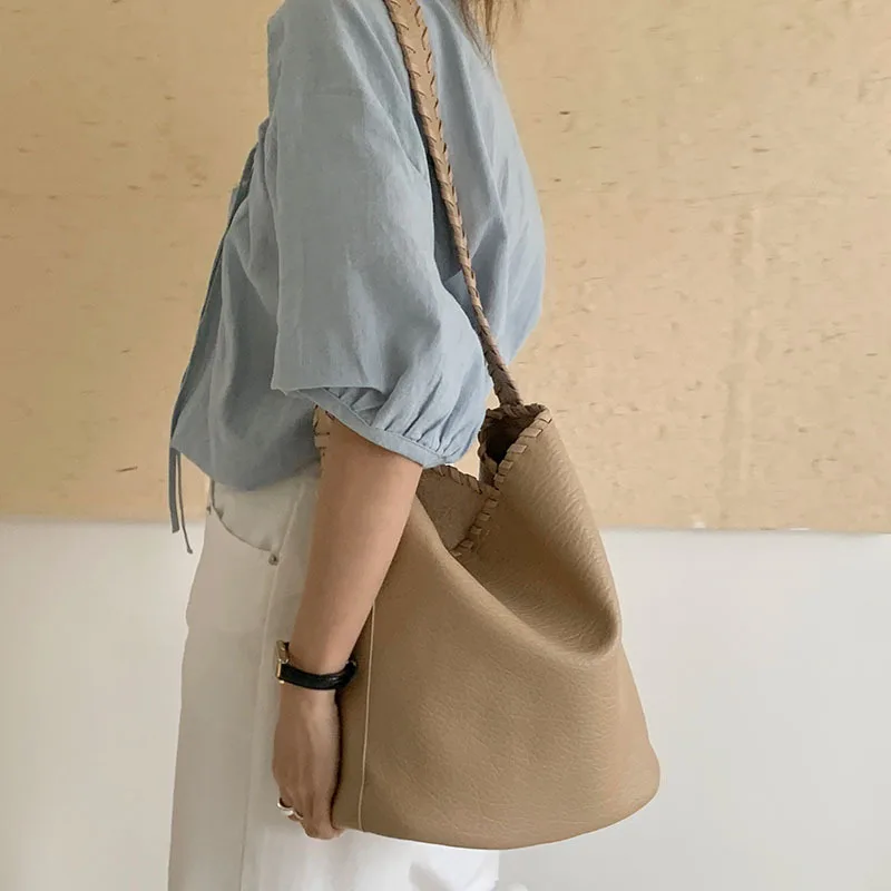 

Bucket bag for women Handbag PU leather Shoulder Crossbody Bag Luxury designer Ladies Composite Bag female big Totes bolsa