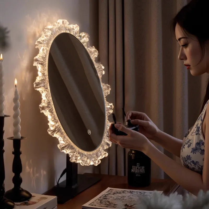 Design Safe Fashion Mirror Lounge Irregular Mirror European Unique Cheap Aesthetic Modern Luxury Spiegel Wand Home Decoration