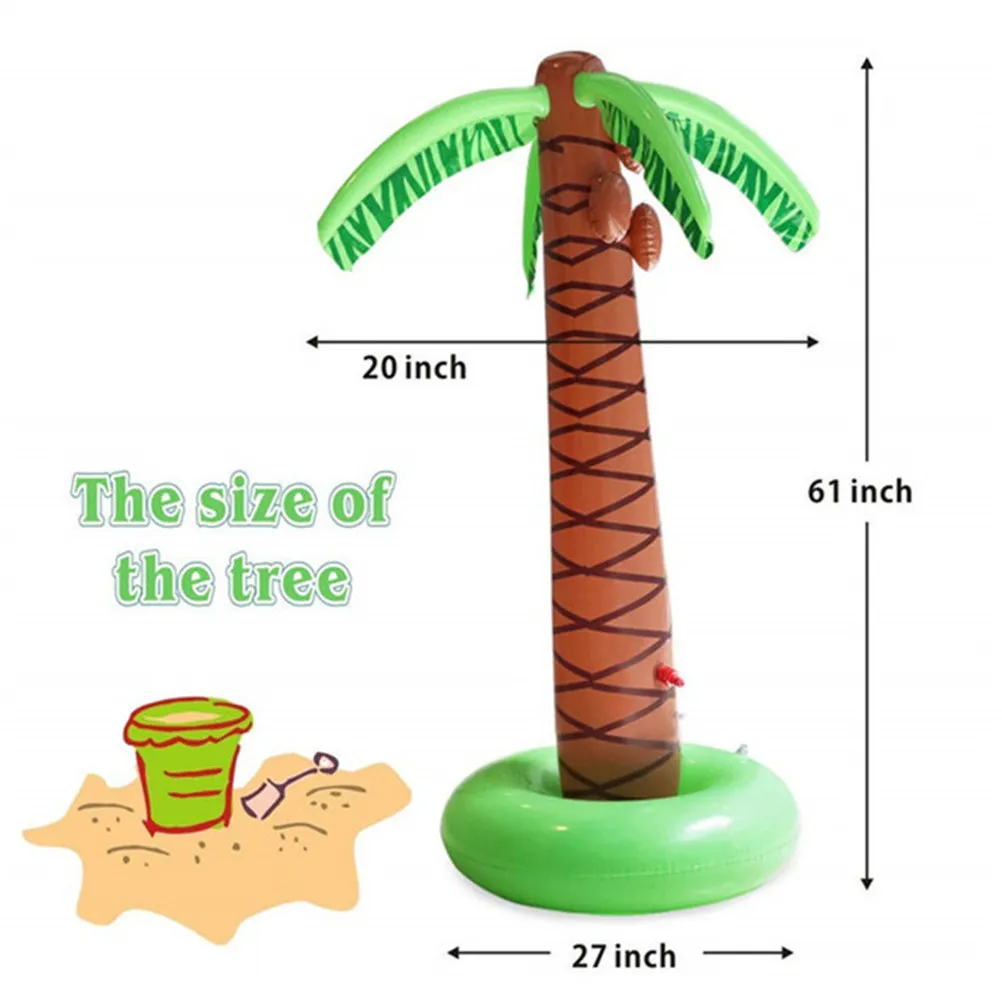 1Pcs Spraying Water Coconut Tree Outdoor Playtime Game Cartoon Shape Portable Beach Summer Water Spray Fun for Kids Creativity