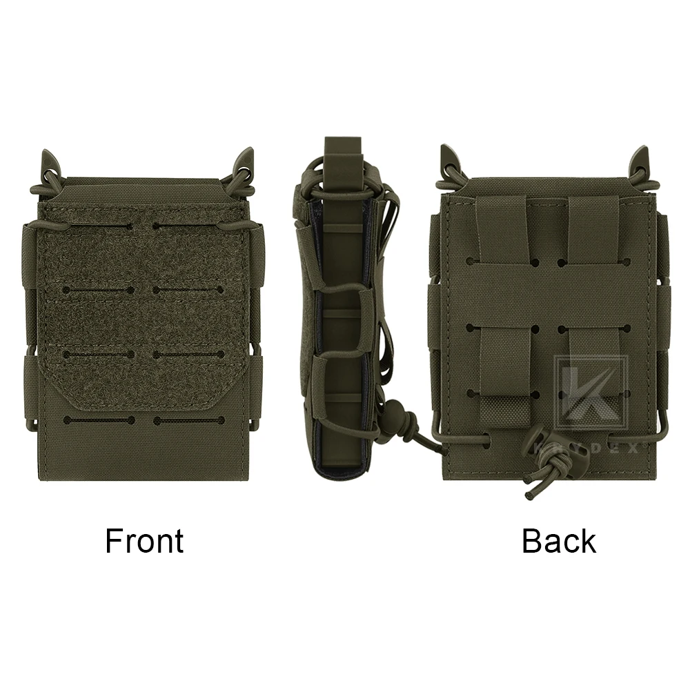 KRYDEX Tactical 556 Magazine Pouch Laser Cut Molle Open Top Mag Carrier Bag Rapid Access For AR15 M4 M16 5.56 Magazines