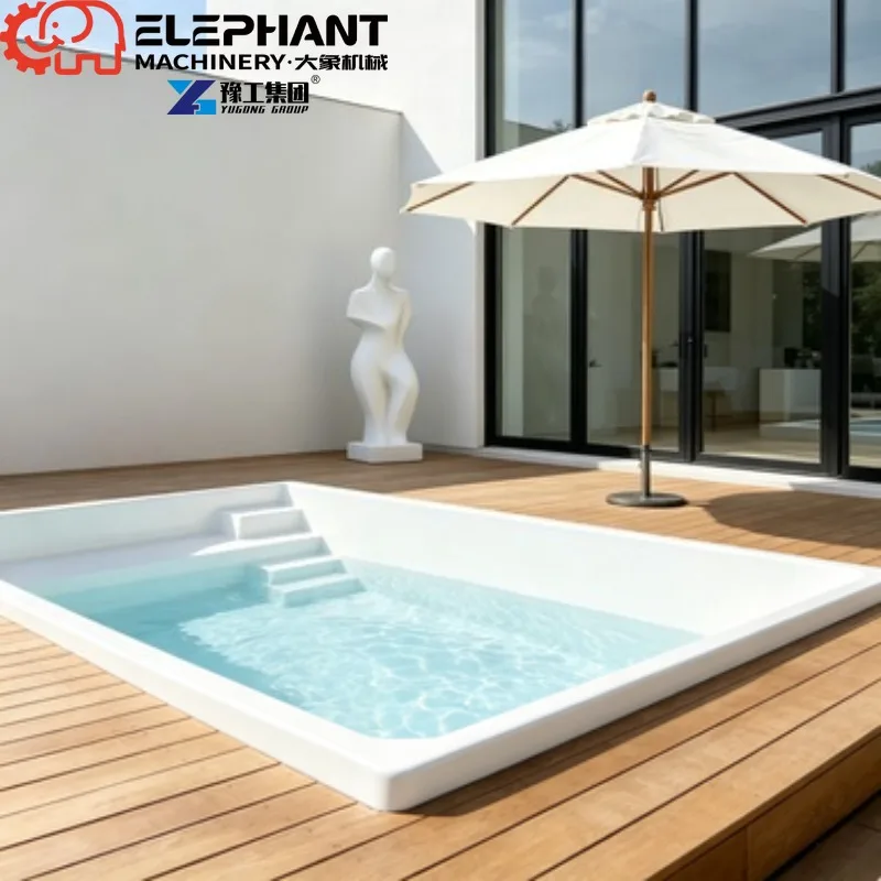 Rectangular Above Ground Family Swimming Pool, UV Resistant Eco Durable Large Pool For Children And Adults