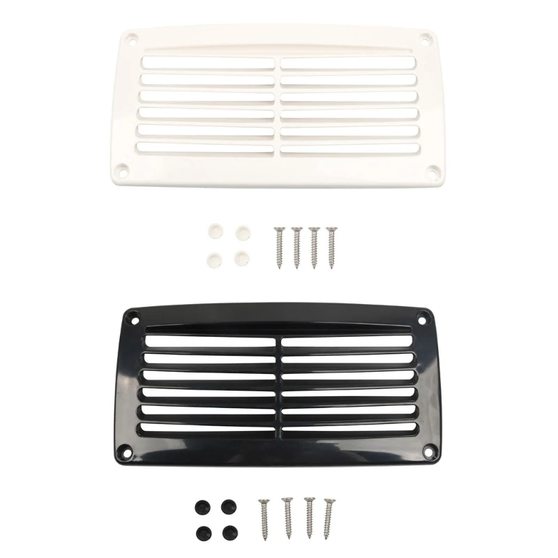 

Marine Boat Vent Cover 8.07X4.13in ABS Louvered Wall Air Grille with Screws for RVs Campers Exterior Openings