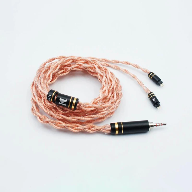 ISN Audio CU4 4 Shares 115 Cores High Purity Single Crystal Copper HiFi Audiophile Earphone Replacement Cable IEM Upgrade Cable