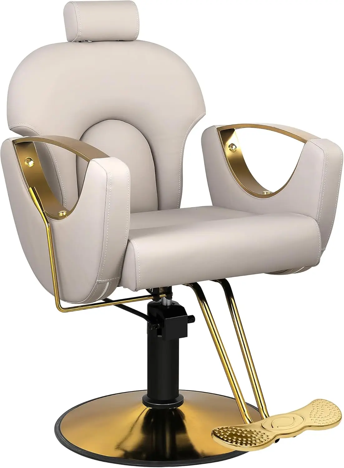 Sillón de Salón para Estilista, Silla de Barbero Reclinable Hidráulica, Giratoria 360 Grados, para Spa, Champú, Belleza, Maquillaje y Tatuajes