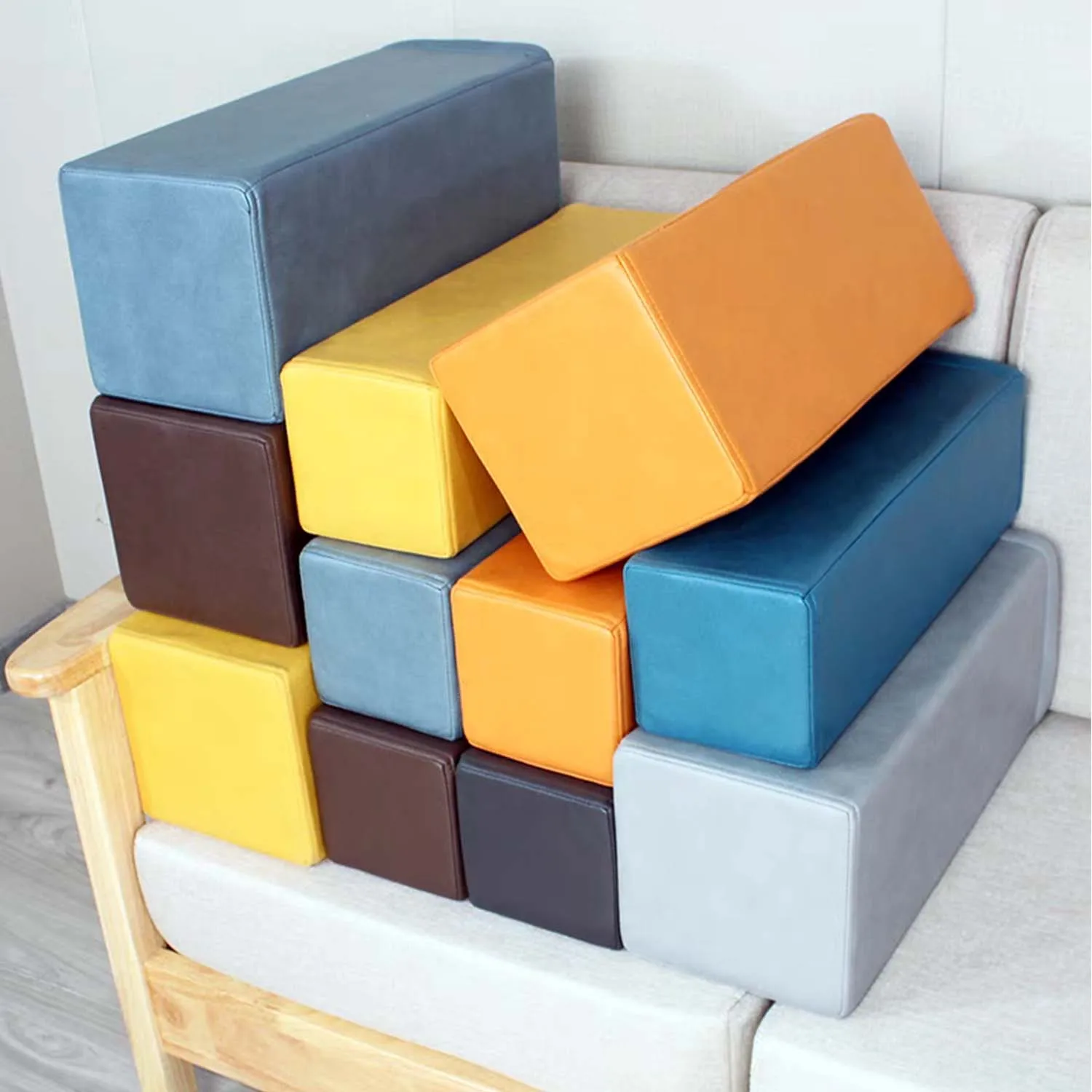 

PVC Leather Sofa Armrest Pad Waterproof Household Stool Cushion Isolation Pad Pillow for Bed Bay Window Balcony Backrests