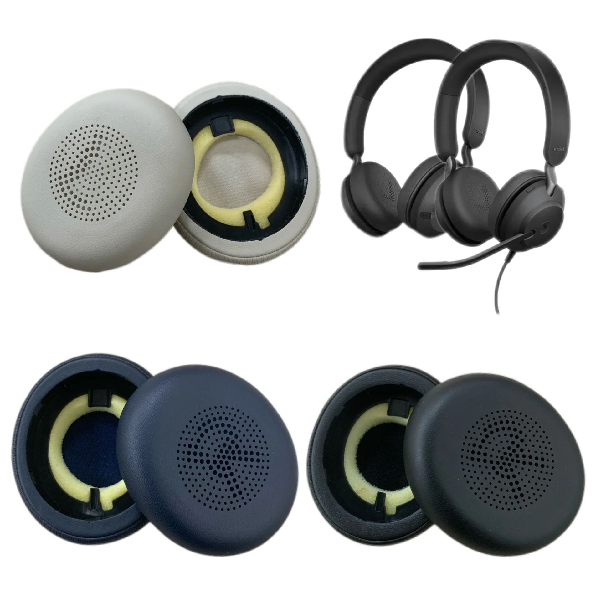 Coussinets d'oreille de remplacement pour casque Jabra ELITE 45H Evolve 2 65 UC 40MS
