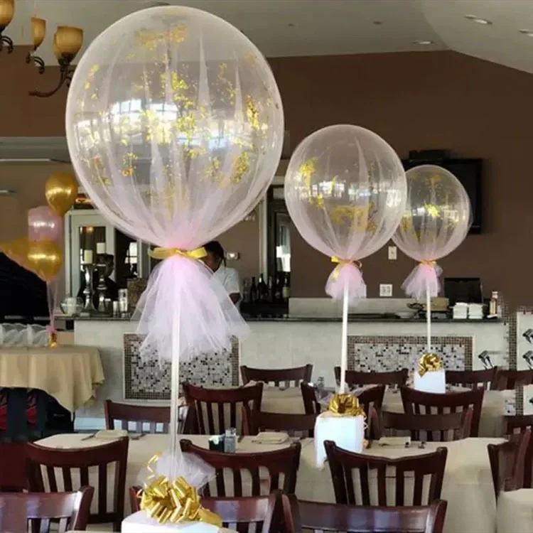 

Birthday Wedding Gift Hamper Valentine Baby Shower 4 Sets of 37 CM Single Head Balloon Table Float Party Decoration Accessories